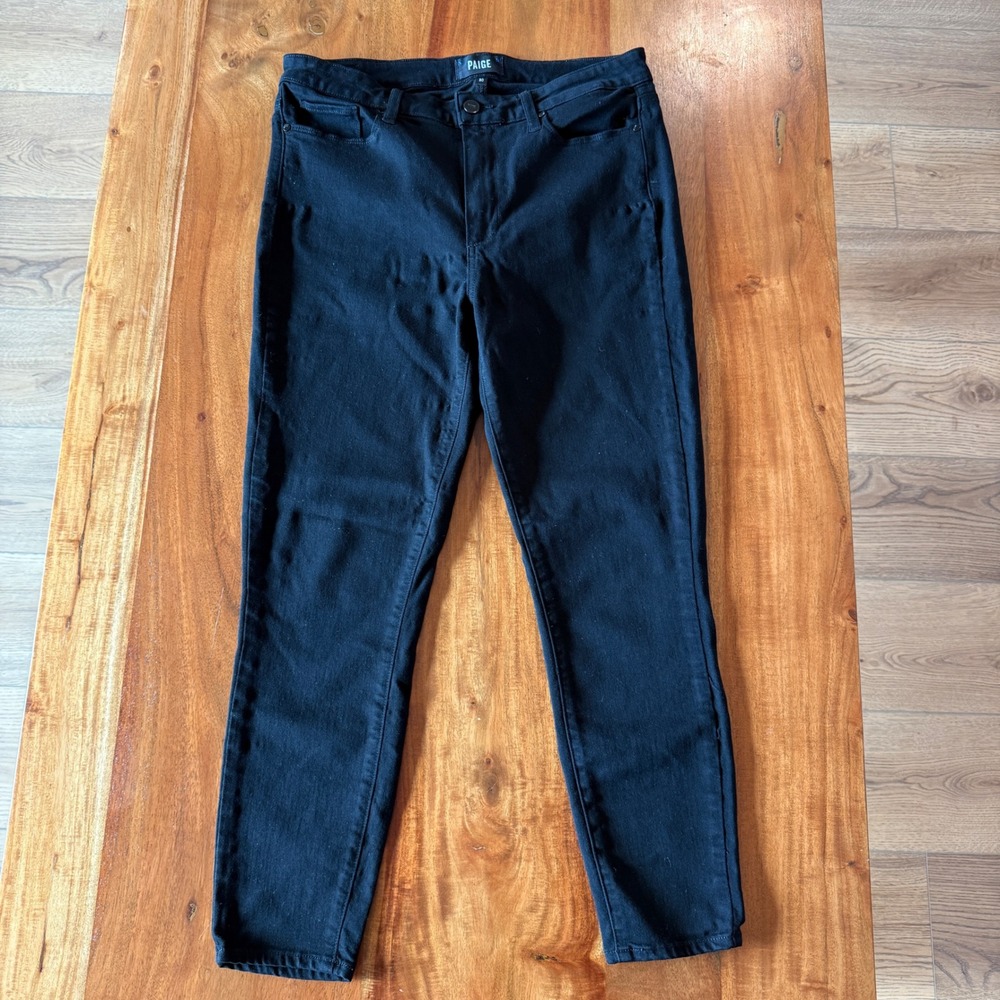 PAIGE Women's Black Hoxton Crop Jeans Size 30
